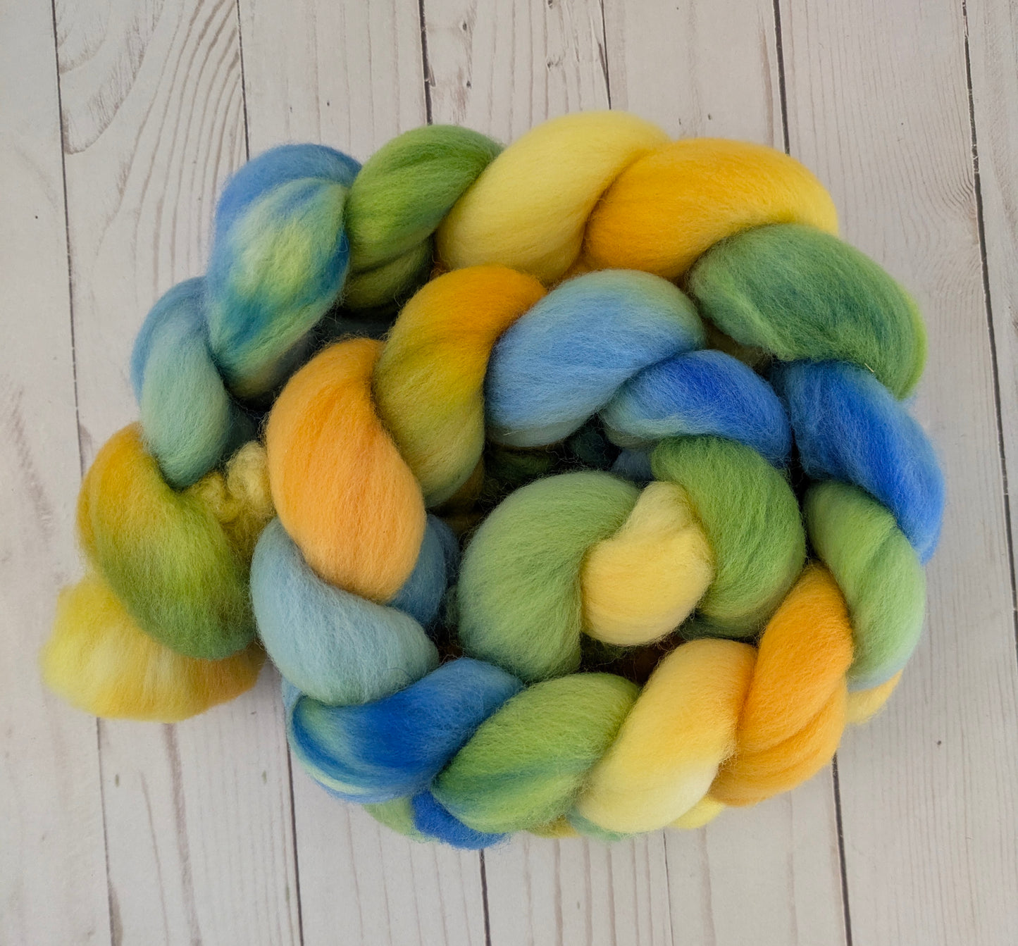 Shoreline - dyed polwarth fiber 4.4 oz