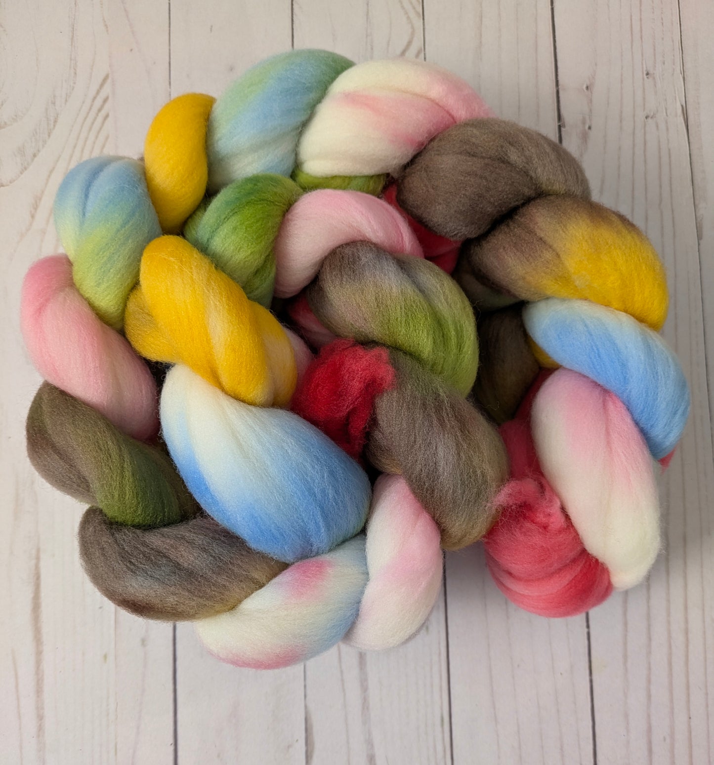 Little Red - dyed targhee fiber 4.9 oz