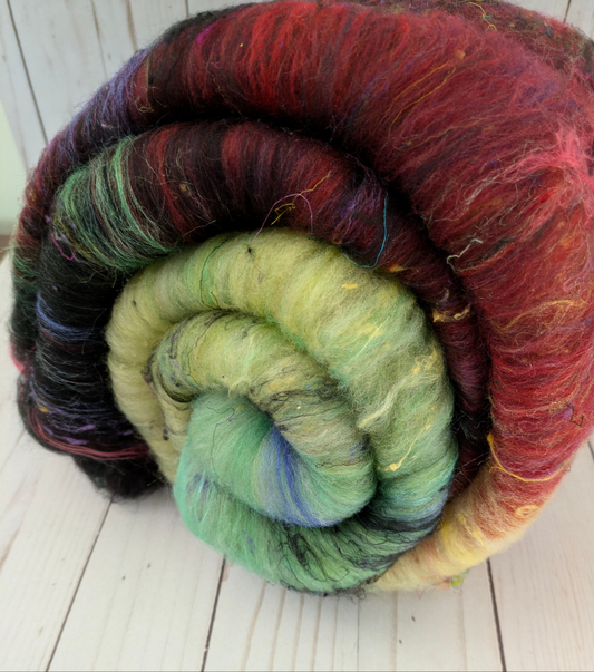 Poison Apple textured art batt 4.8 oz