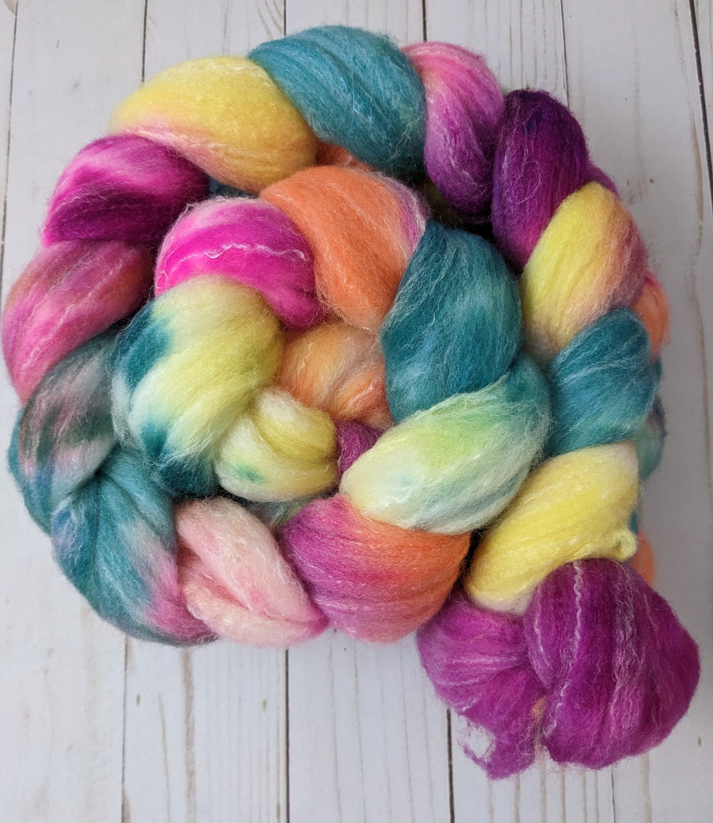 Coral Reef - targhee bamboo silk fiber 4.3 oz