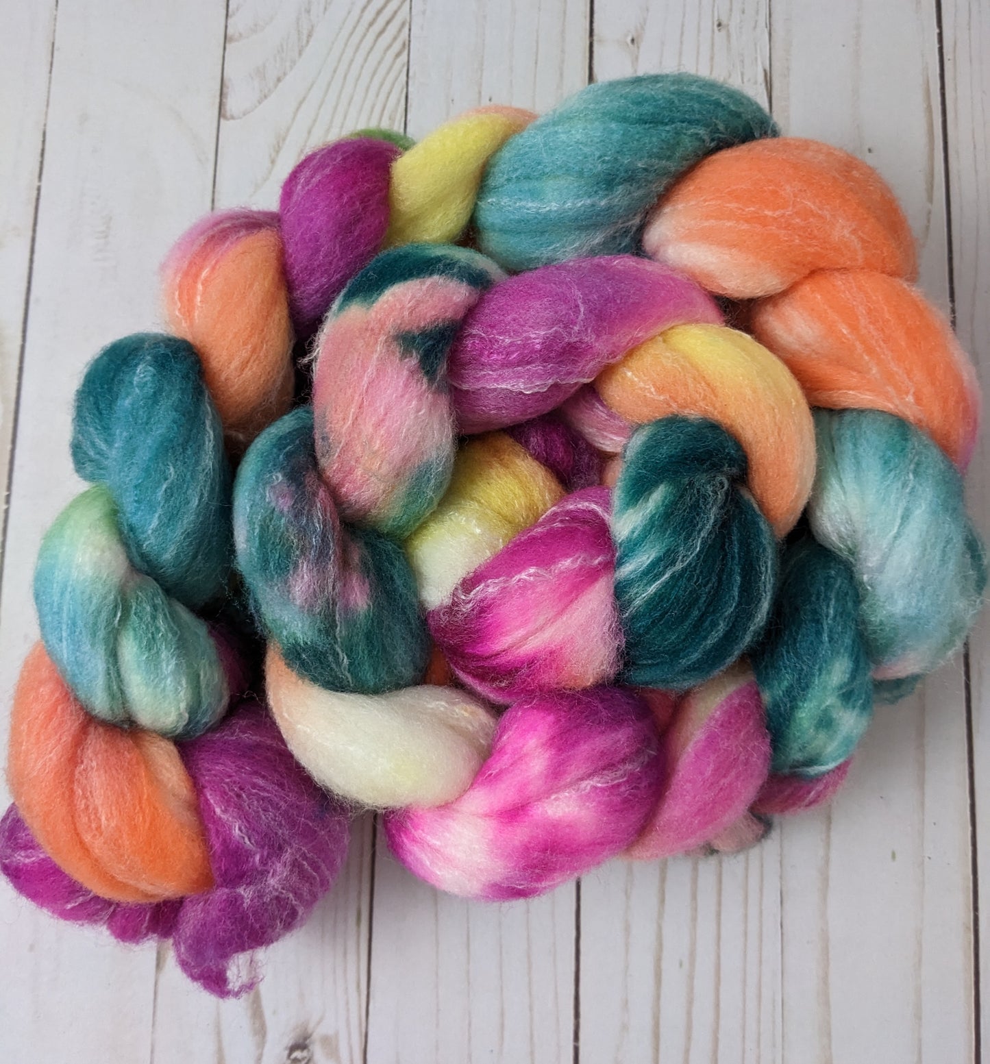Coral Reef - targhee bamboo silk fiber 4.3 oz