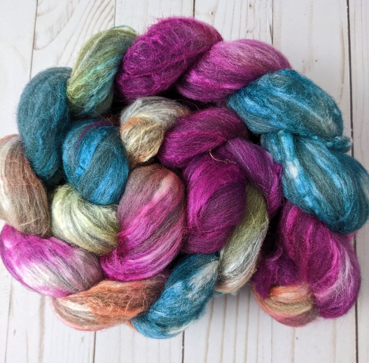 Coral Reef - grey merino tussah blend