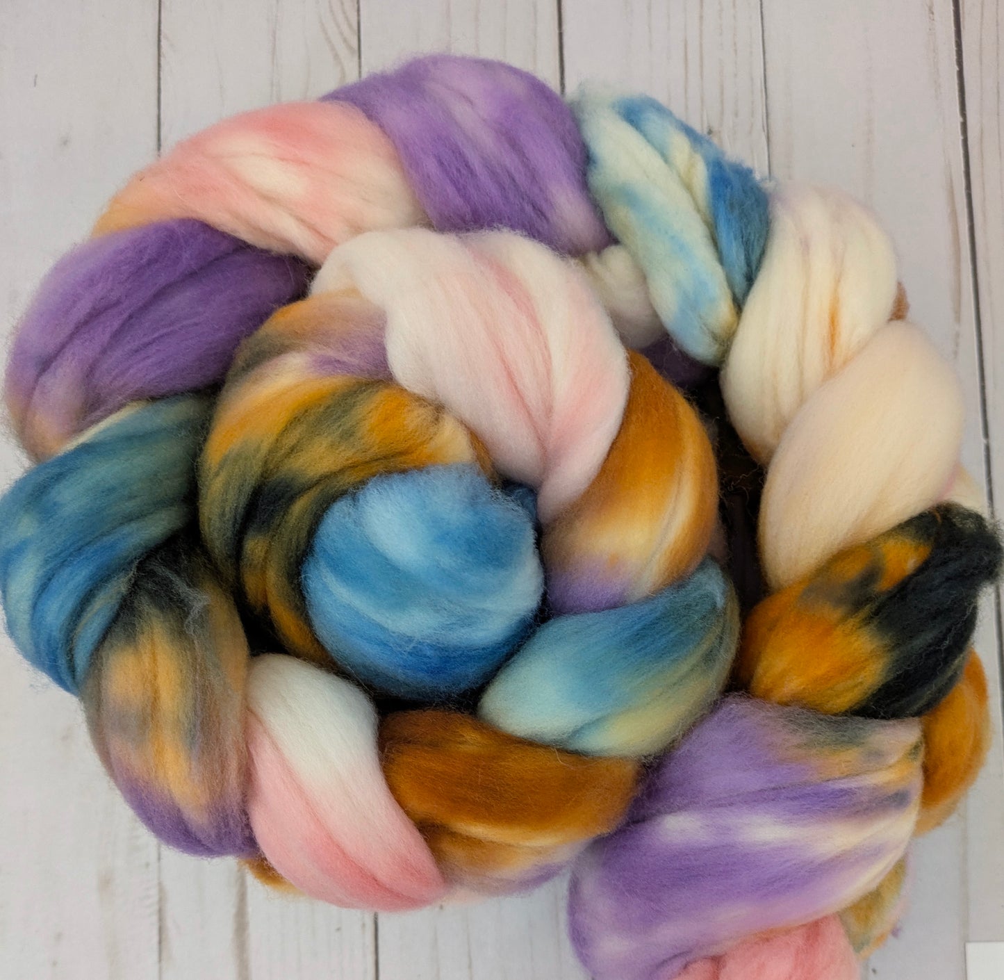Ginger Spice - superwash merino sock fiber 5.1 oz