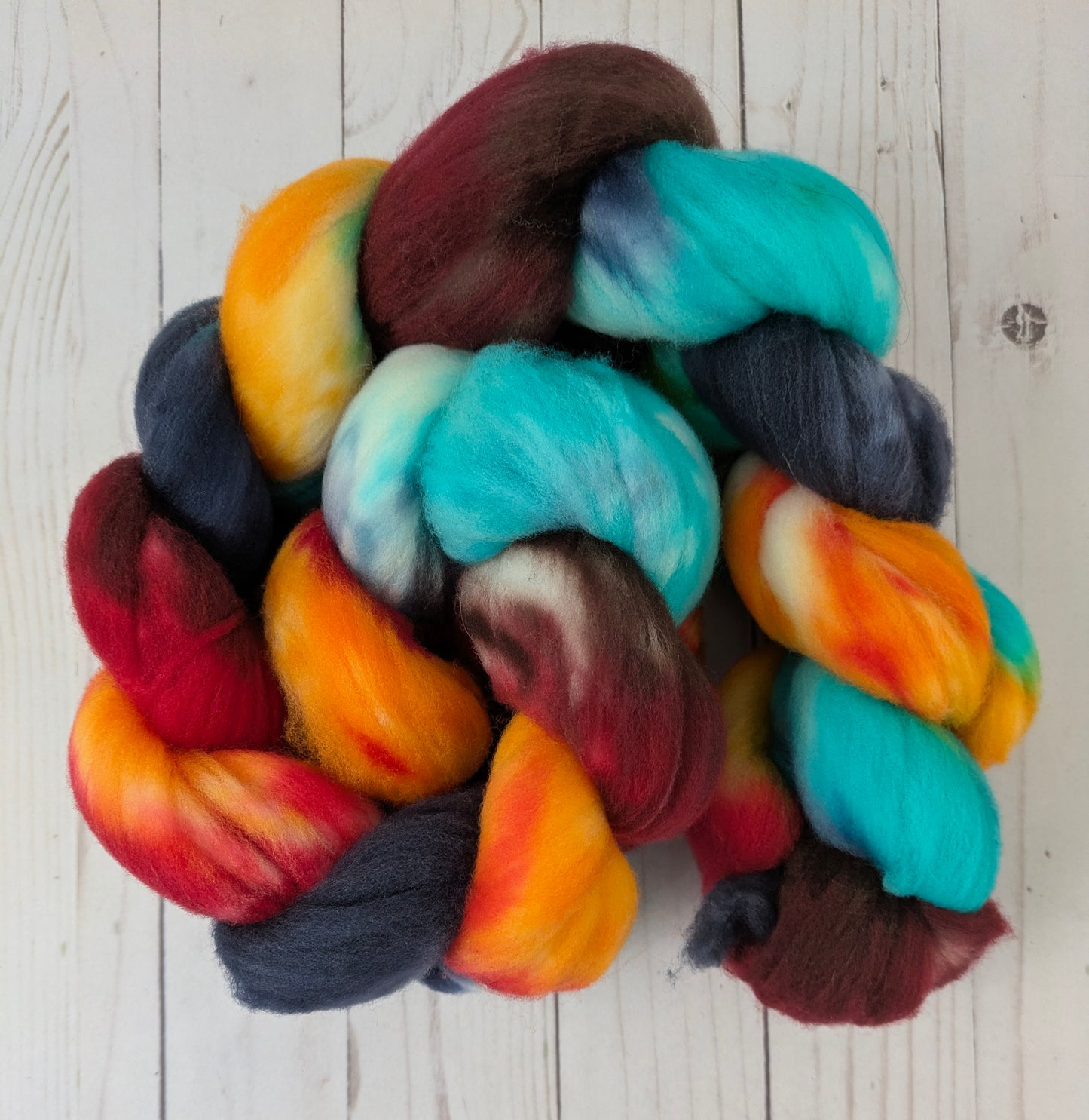 Luminary - dyed superwash shaniko wool fiber 4.5 oz