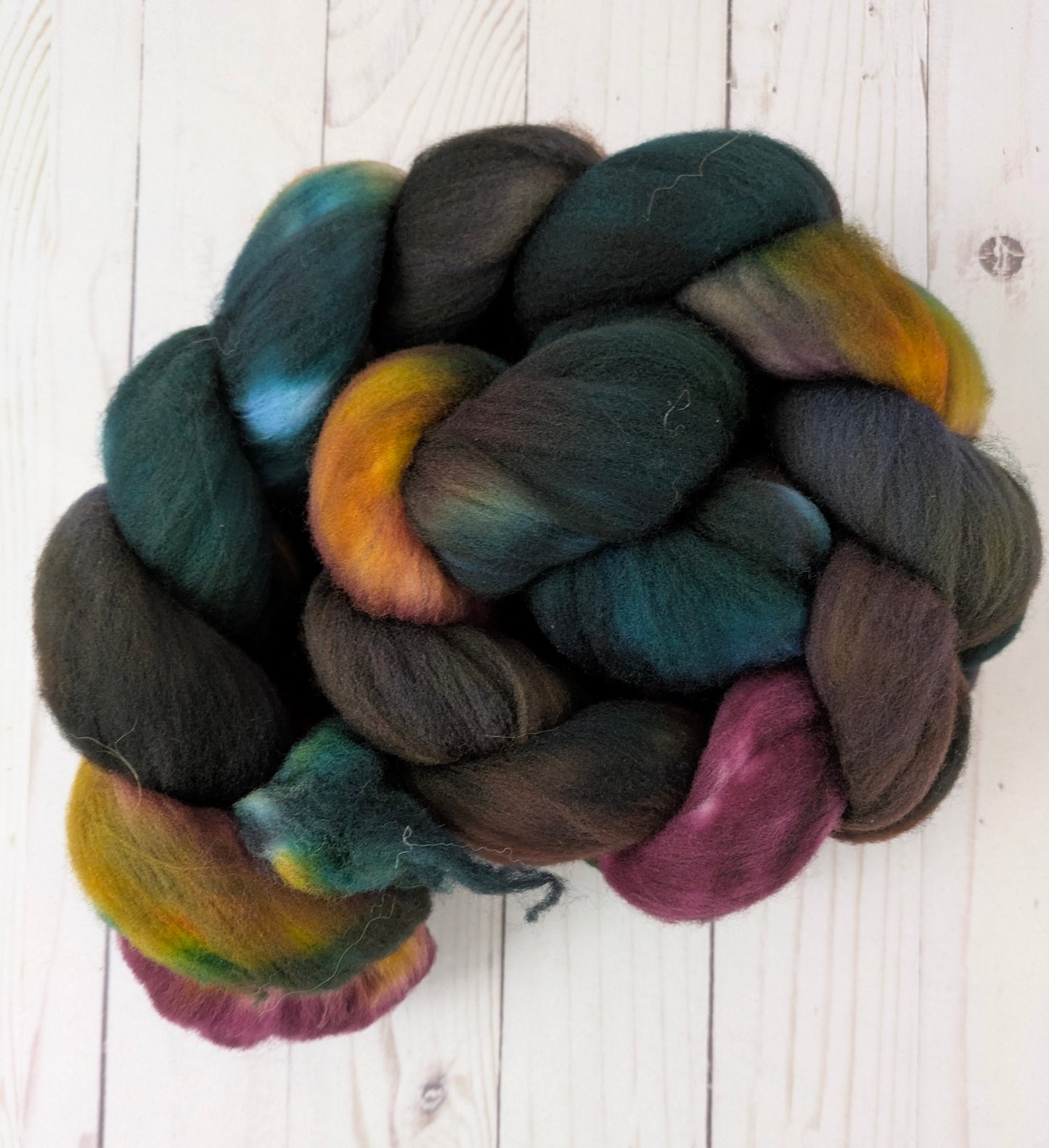 Hearth - dyed superwash shaniko wool fiber 4.4 oz