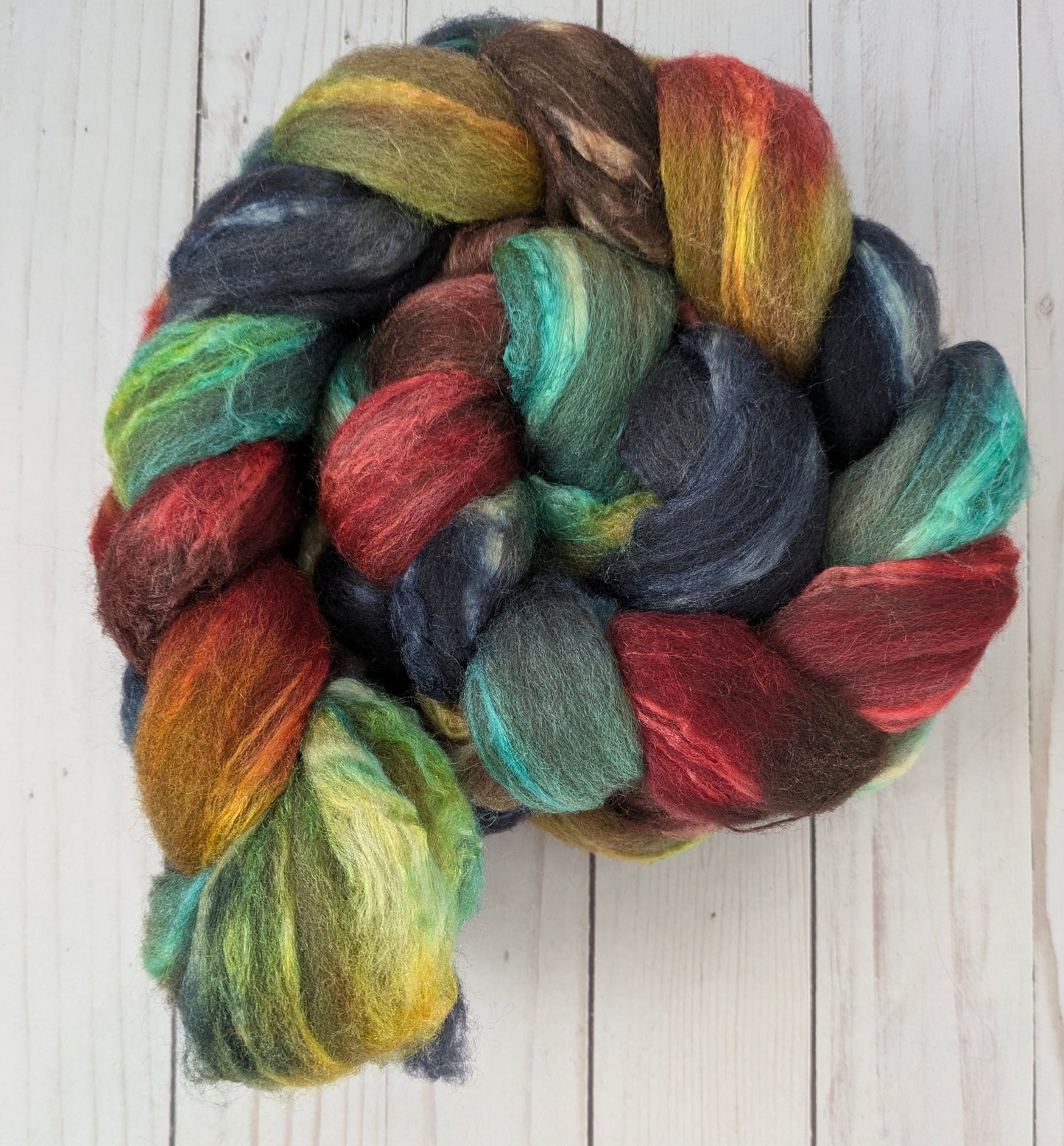 Luminary - oatmeal BFL silk blend fiber