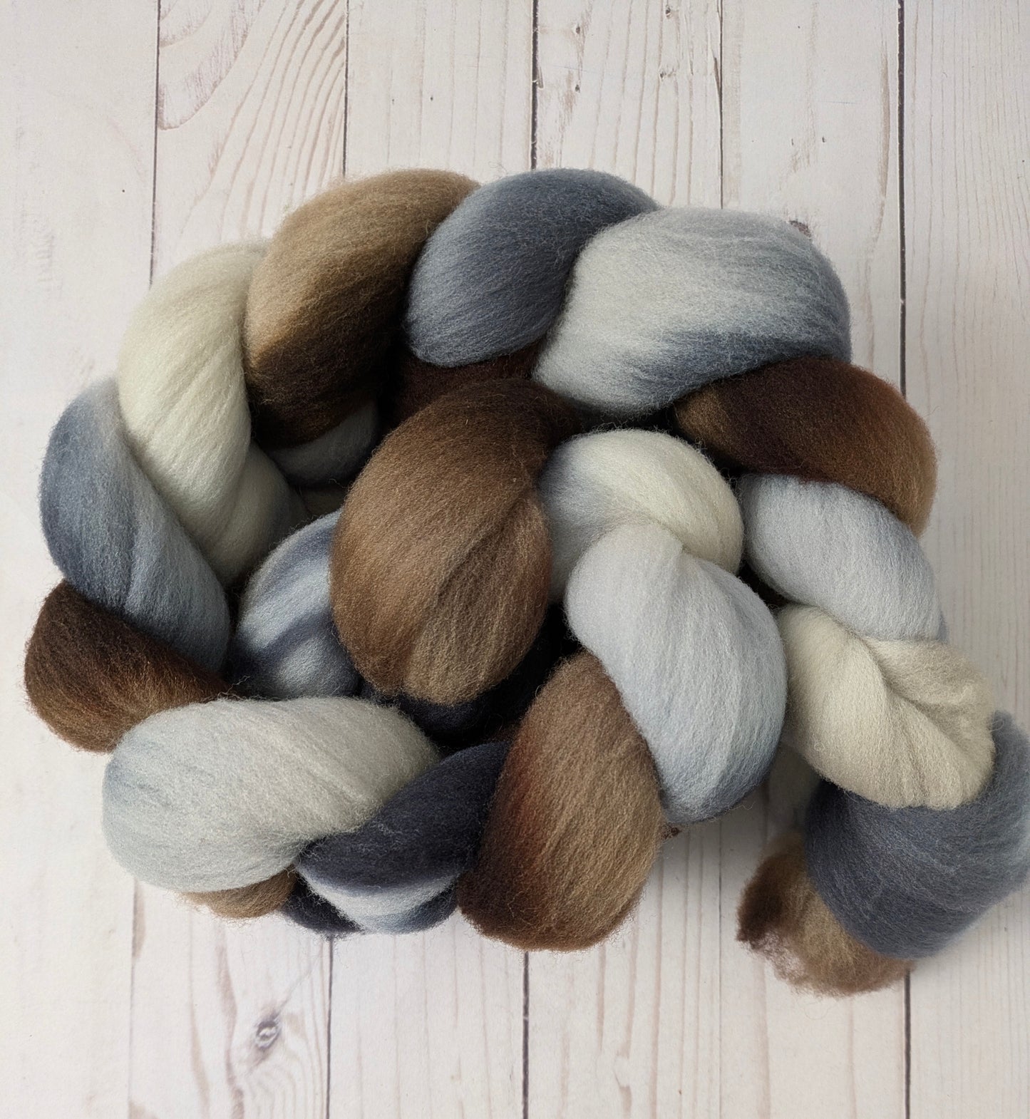 Big Bad Wolf - dyed shaniko wool fiber 4.4 oz