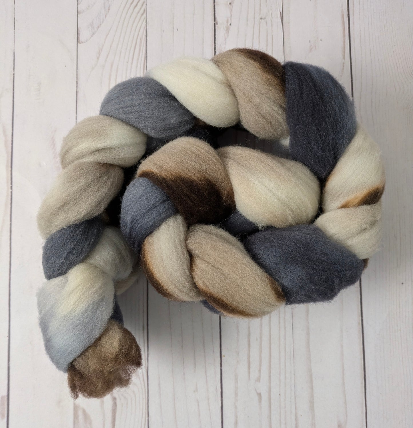 Big Bad Wolf - dyed shaniko wool fiber 4.4 oz
