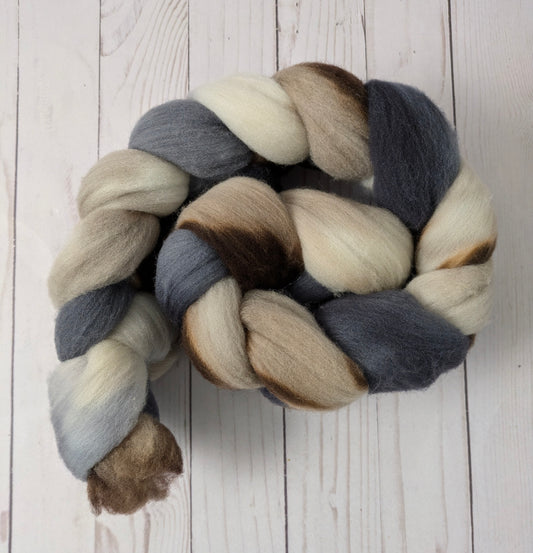 Big Bad Wolf - dyed shaniko wool fiber 4.4 oz