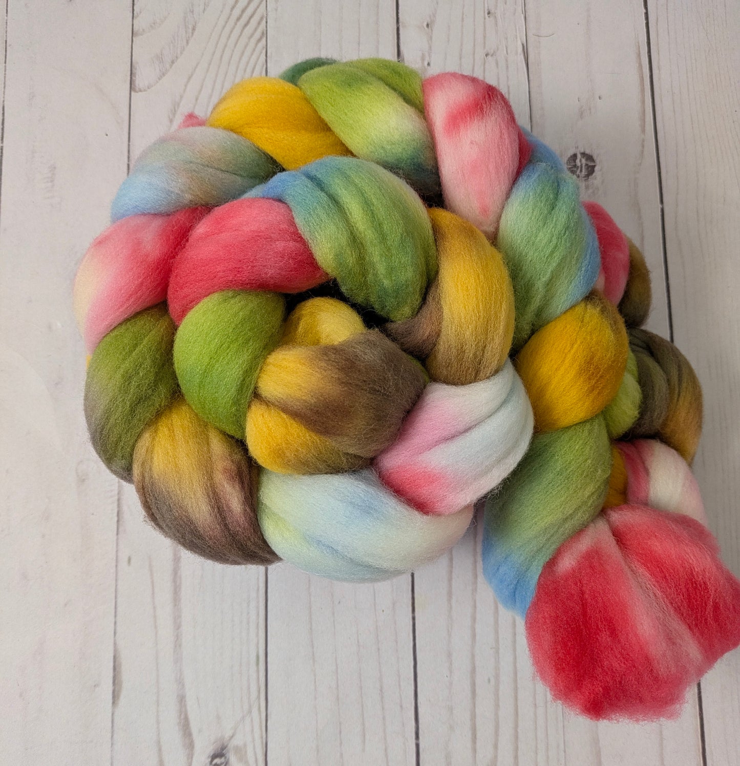 Little Red - dyed targhee fiber 4.4 oz