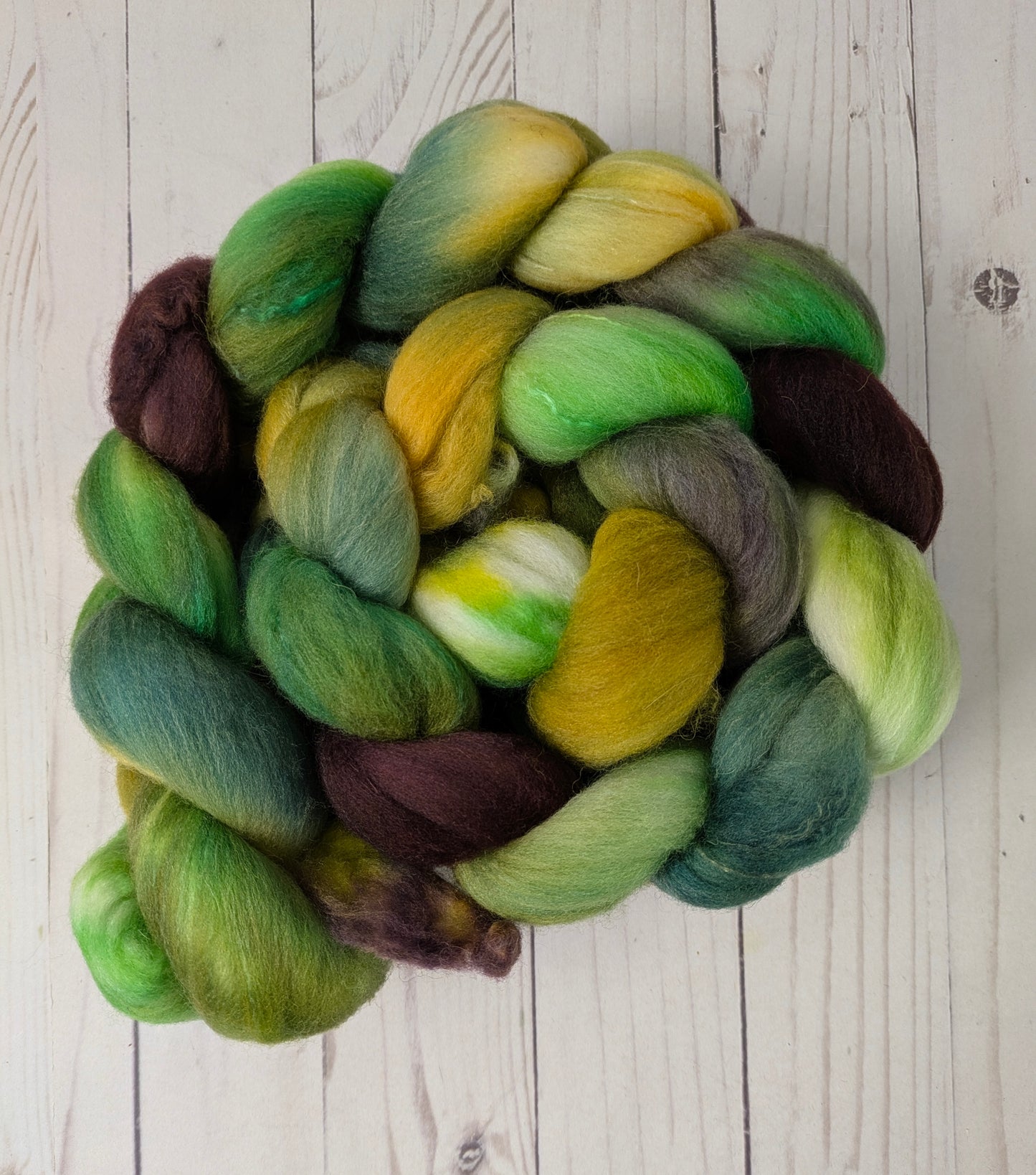 Fangorn Forest - polwarth camel silk blend fiber