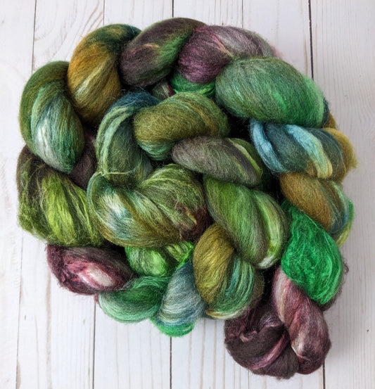 Fangorn Forest- grey merino tussah blend