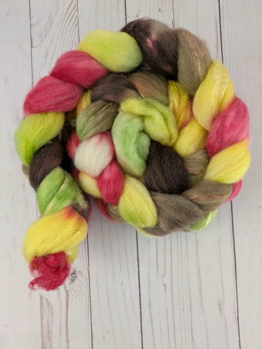 Candy Apple - shetland silk blend fiber 5.1 oz